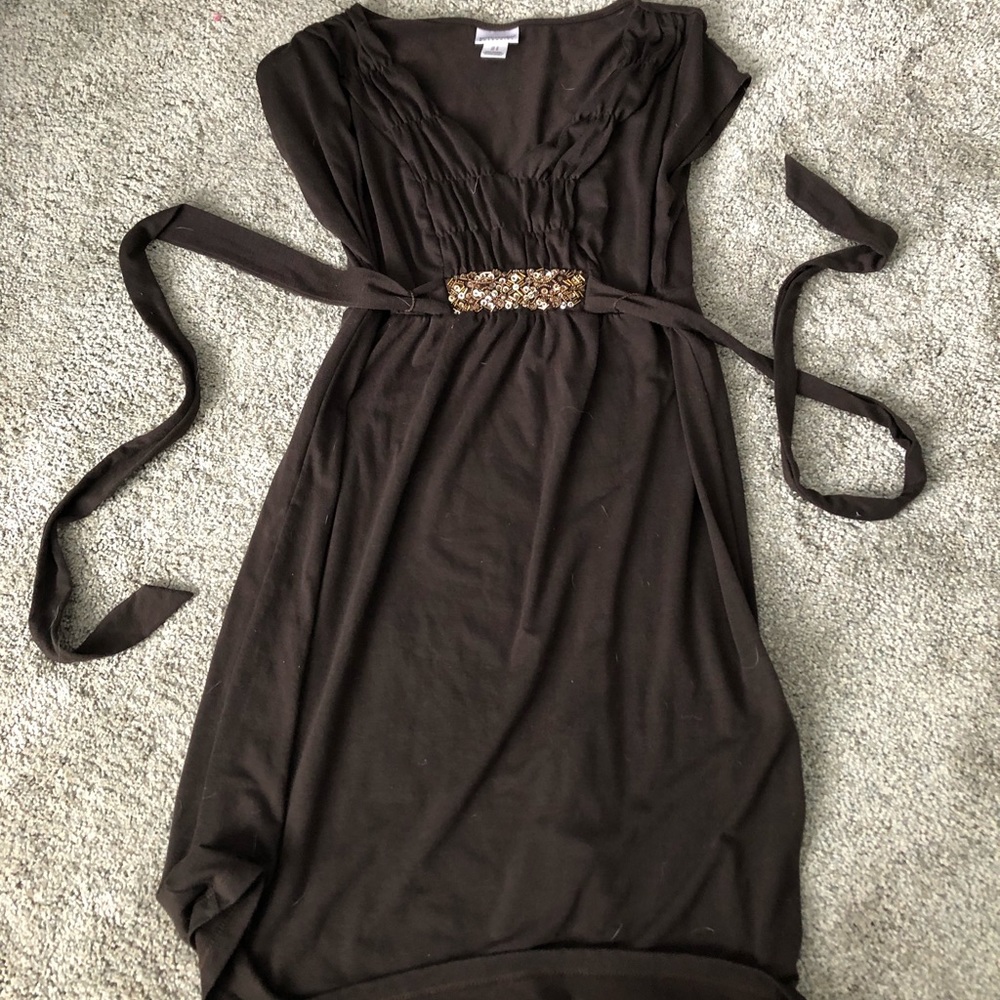 Motherhood maternity brown dress